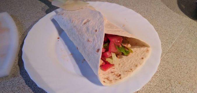 Zvit piščančji burrito